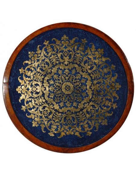 Round & Oval Side Tables Rococo style walnut and glass side table.