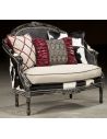CHAIRS, Leather, Upholstered, Accent Rodeo chic settee, Luxury fine home furnishings