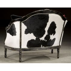 CHAIRS, Leather, Upholstered, Accent Rodeo chic settee, Luxury fine home furnishings 2