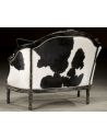 CHAIRS, Leather, Upholstered, Accent Rodeo chic settee, Luxury fine home furnishings