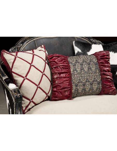 CHAIRS, Leather, Upholstered, Accent Rodeo chic settee, Luxury fine home furnishings