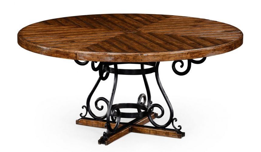 Dining Chairs Round centre or dining table. planked top, rustic finish. 91