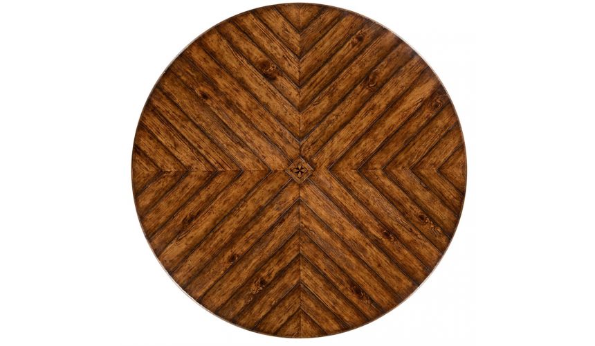 Dining Chairs Round centre or dining table. planked top, rustic finish. 91