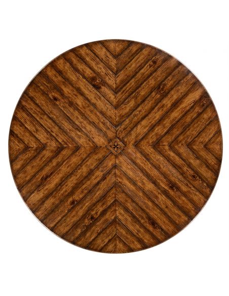 Dining Chairs Round centre or dining table. planked top, rustic finish. 91
