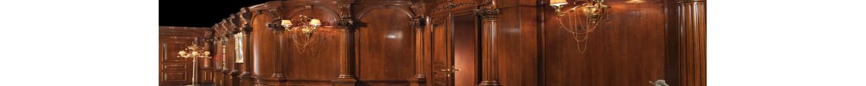 Architectural wall panels, master wood carvings and coffer ceiling details - Bernadette Livingston
