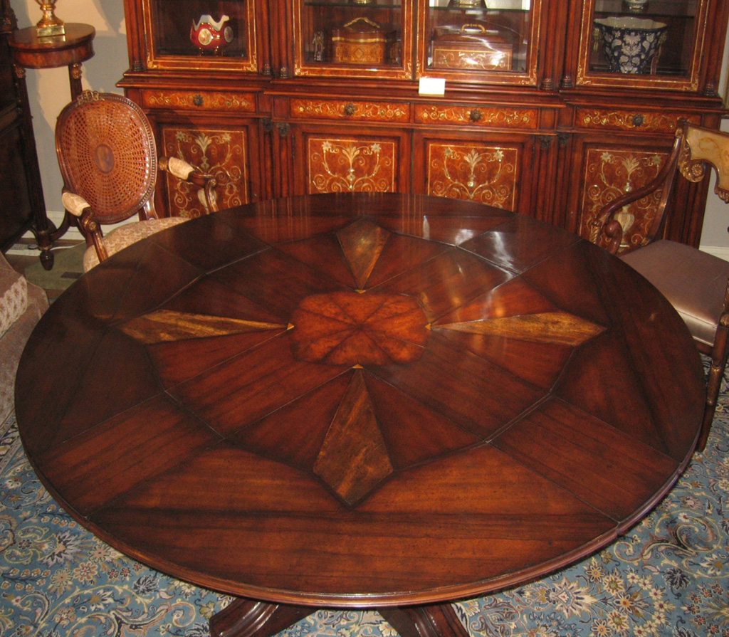 Round to round extending dinning tables